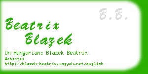 beatrix blazek business card